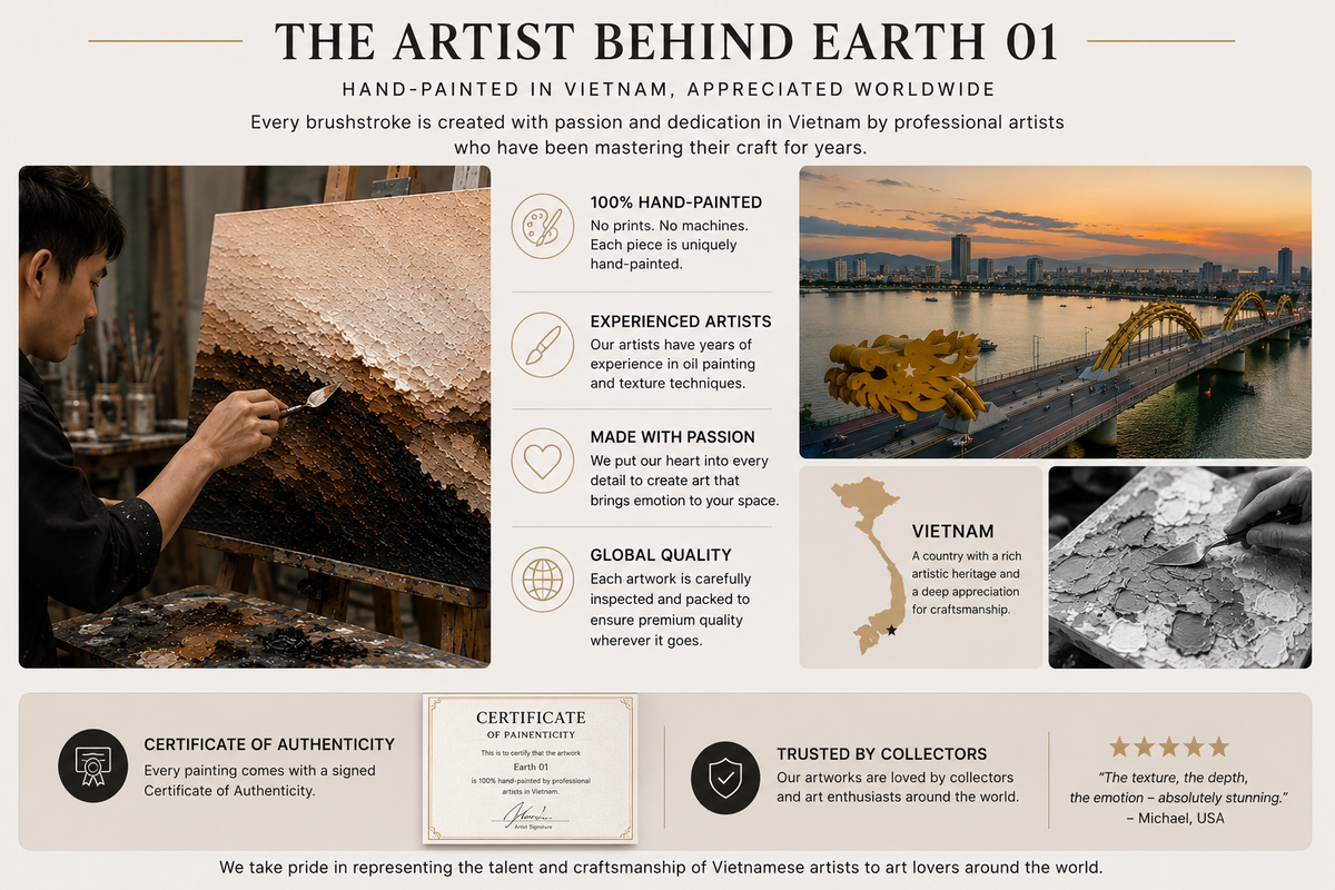 EARTH 01 — Hand-Painted Textured Wall Art
