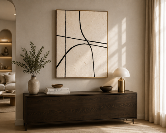 LINE 01 — Hand-Painted Abstract Wall Art