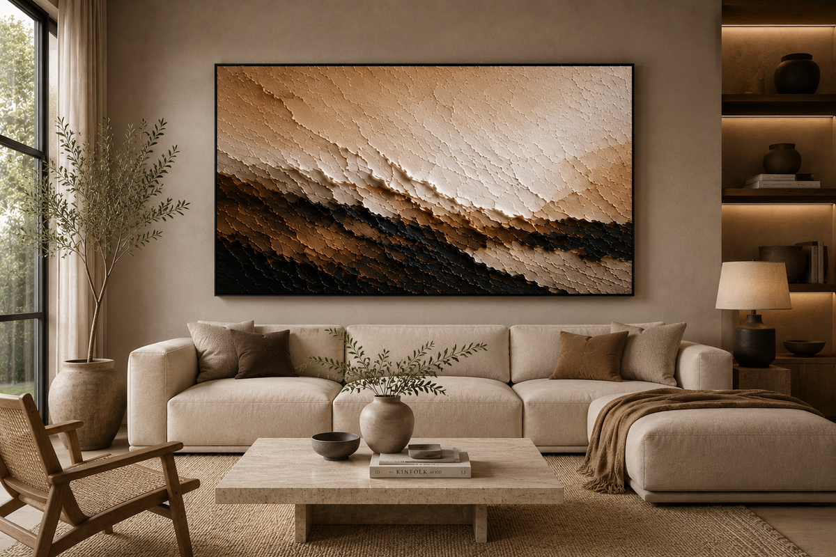 EARTH 01 — Hand-Painted Textured Wall Art