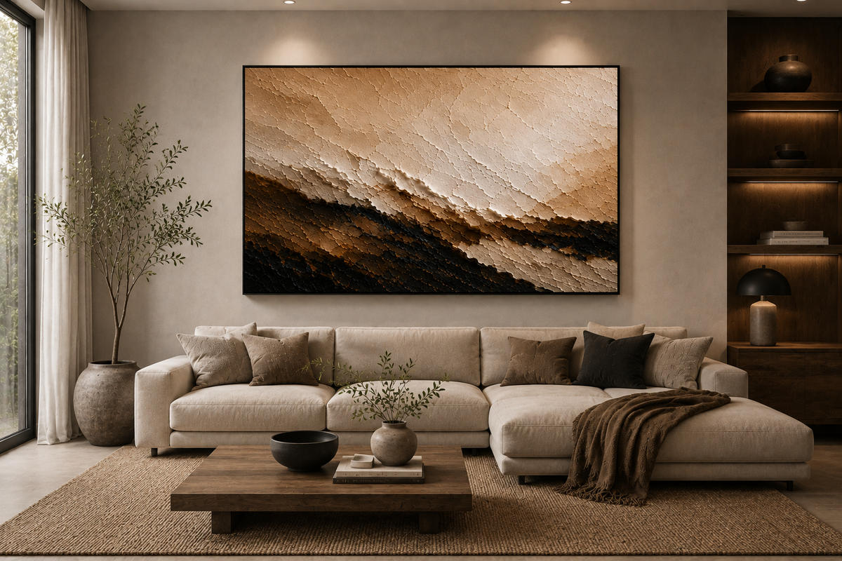 EARTH 01 — Hand-Painted Textured Wall Art
