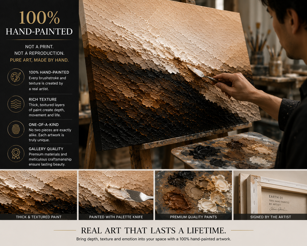 EARTH 01 — Hand-Painted Textured Wall Art