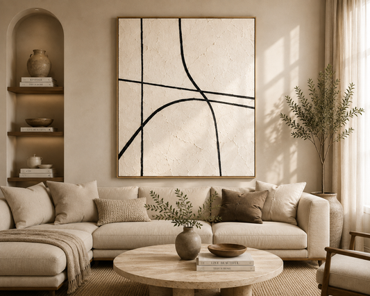 LINE 01 — Hand-Painted Abstract Wall Art
