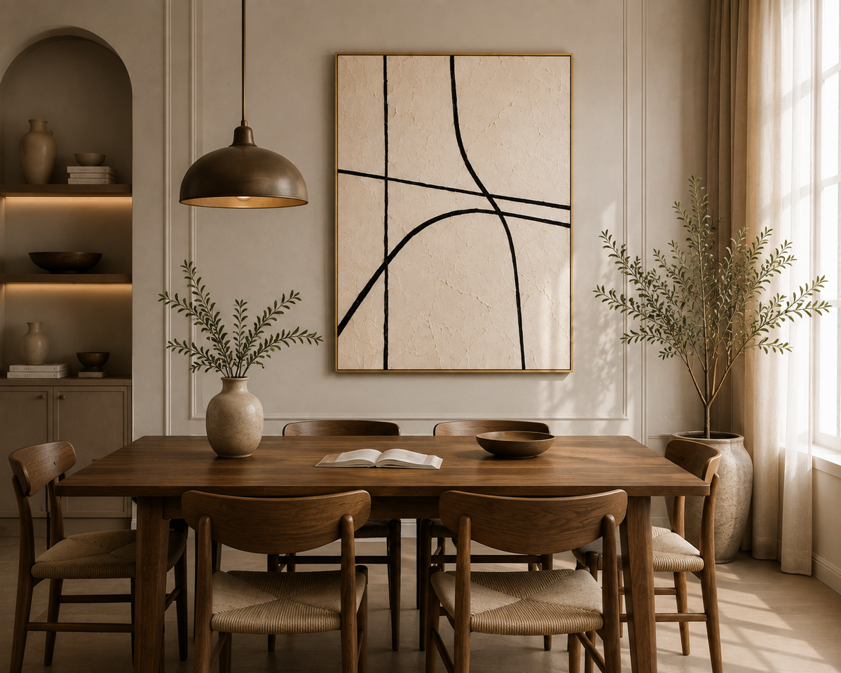 LINE 01 — Hand-Painted Abstract Wall Art