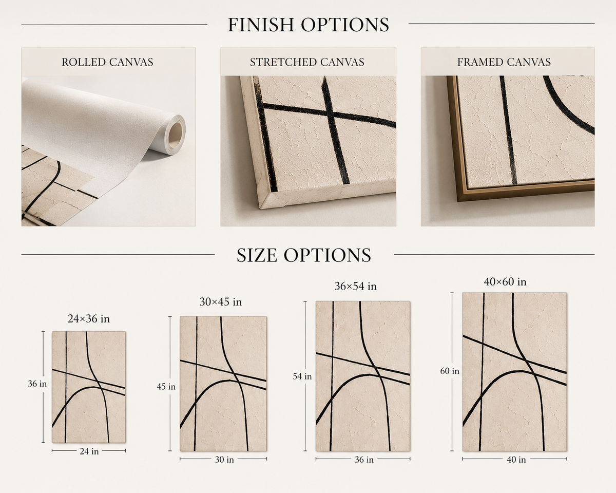 LINE 01 — Hand-Painted Abstract Wall Art
